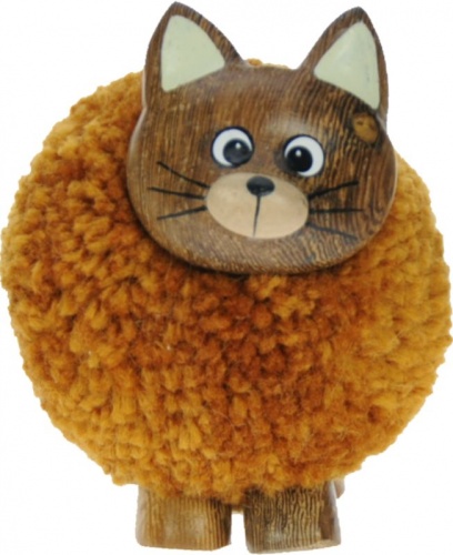 5501-CAT : Cat Pom Figurine - Approx Height  60mm (Pack Size 24) Price Breaks Available